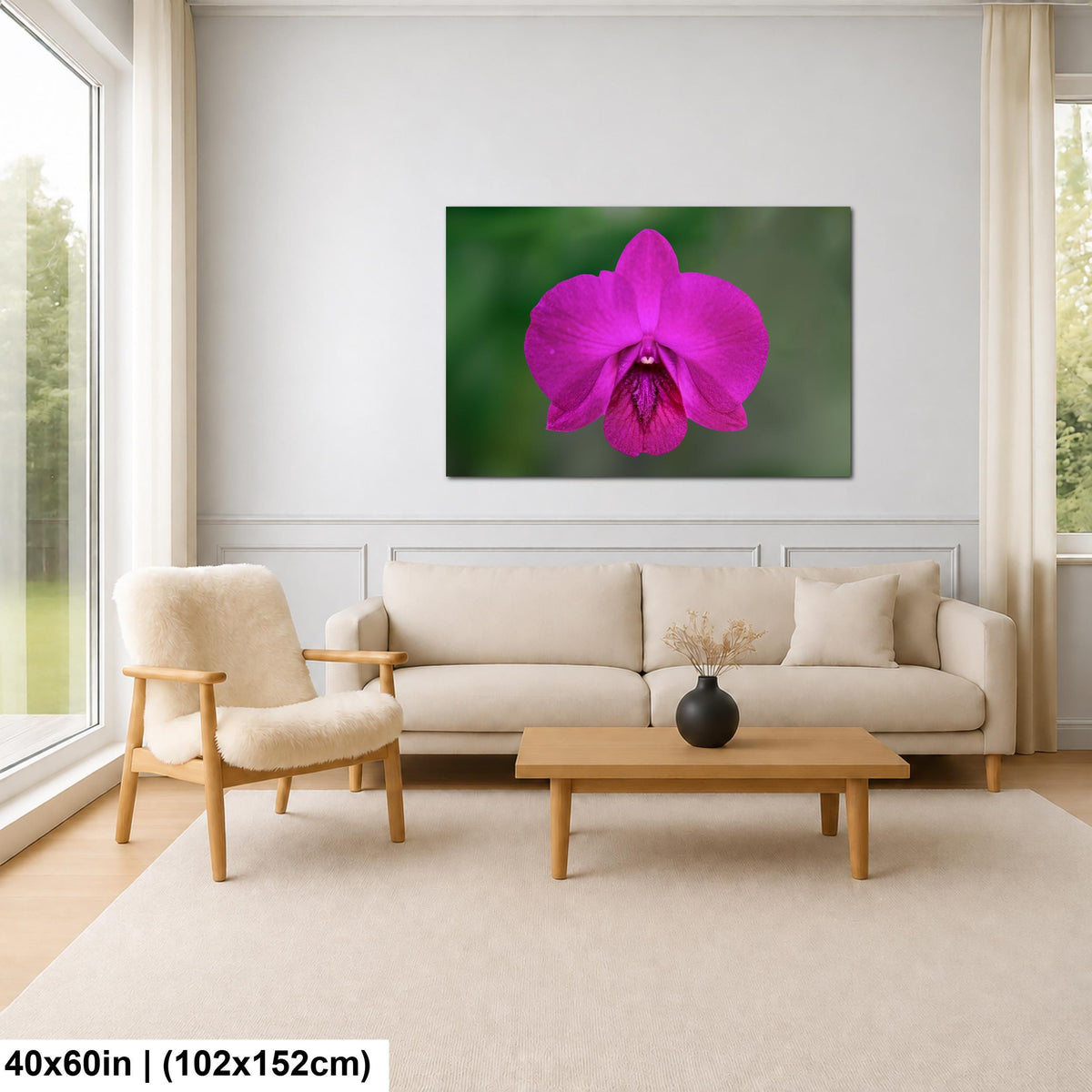 Violet Beauty: Purple Orchid Flower Botanical Floral Photography Wall Art