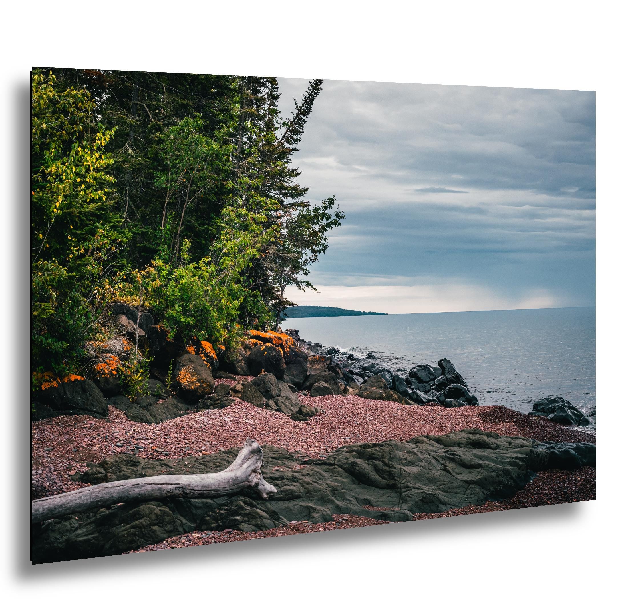 Rocky Lake Superior Shoreline at Grand Portage Minnesota Photography Print