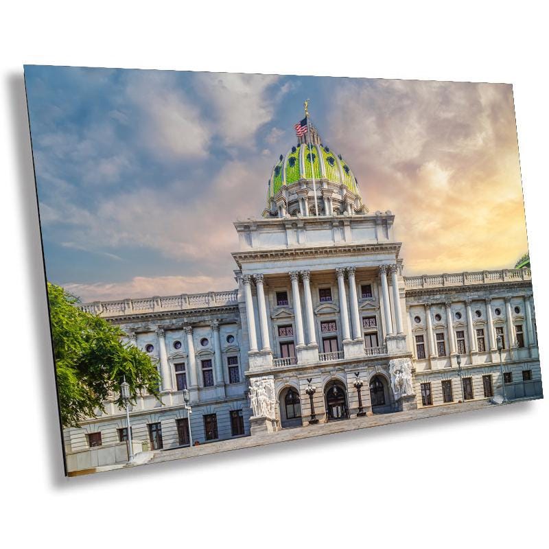 Pennsylvania State Capitol Building Print: Historic Harrisburg Architecture