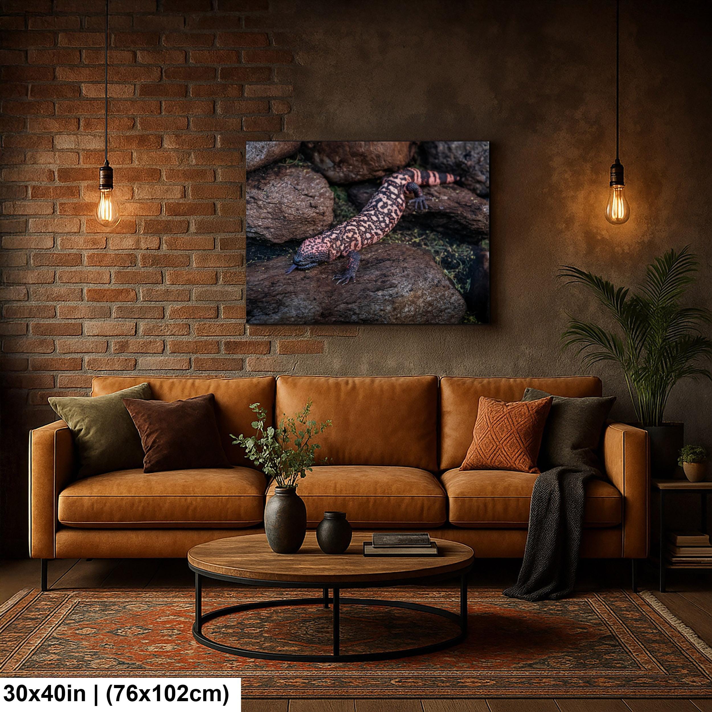 Gila Monster Print – Desert Wildlife Art | Arizona Reptile Photography Canvas