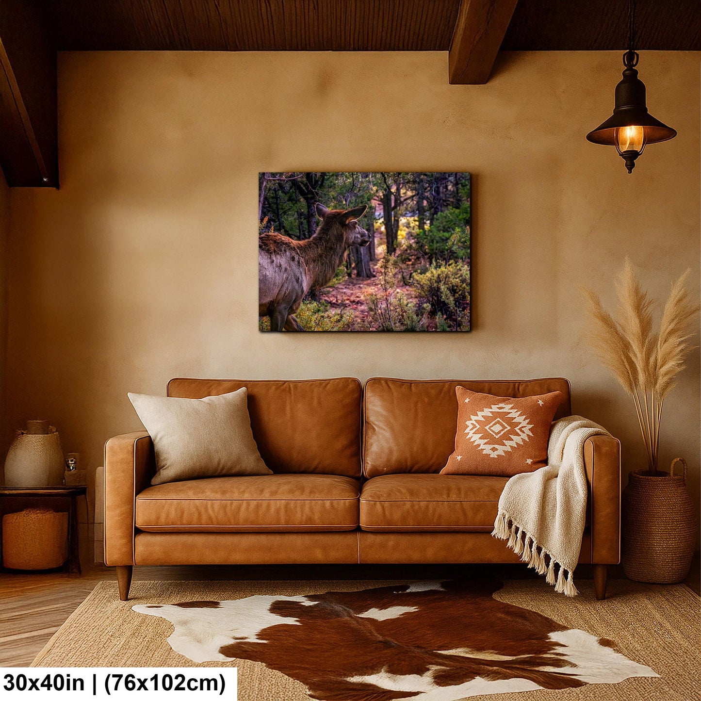 Elk In The Forest, Grand Canyon National Park Arizona, Photography Print Wall Art, Wildlife Nature