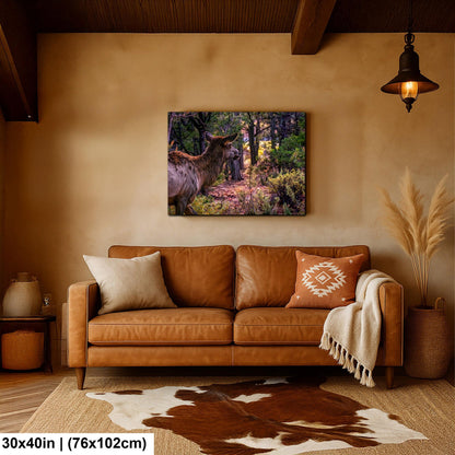 Elk In The Forest, Grand Canyon National Park Arizona, Photography Print Wall Art, Wildlife Nature