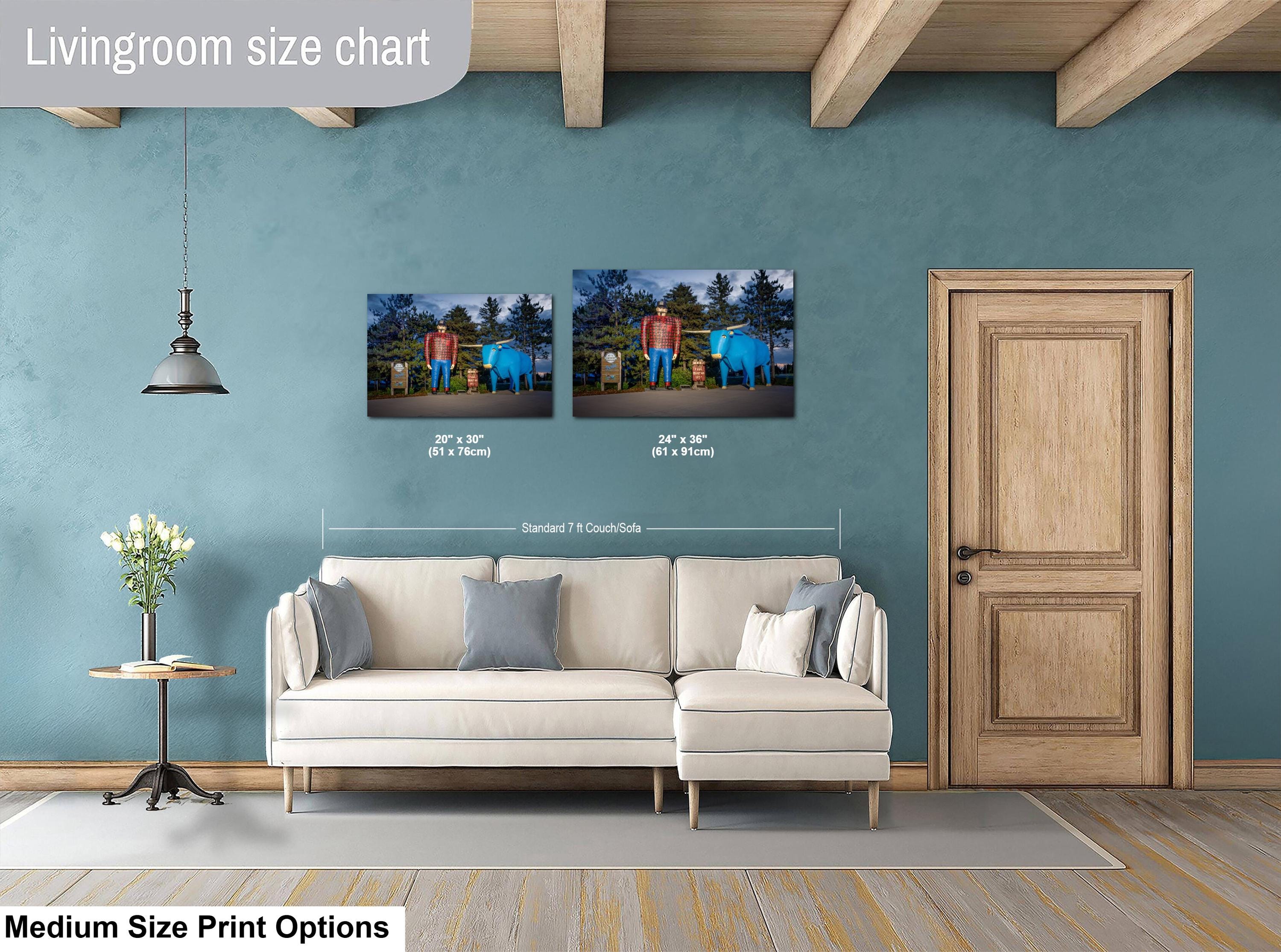 Paul Bunyan & Babe the Blue Ox: Minnesota Roadside Americana Photography Wall Art