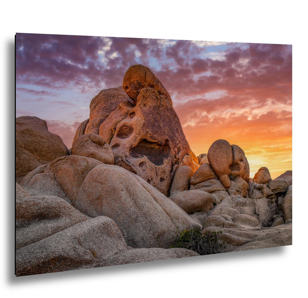 Skull Rock at Sunset, Joshua Tree National Park California Photography Print