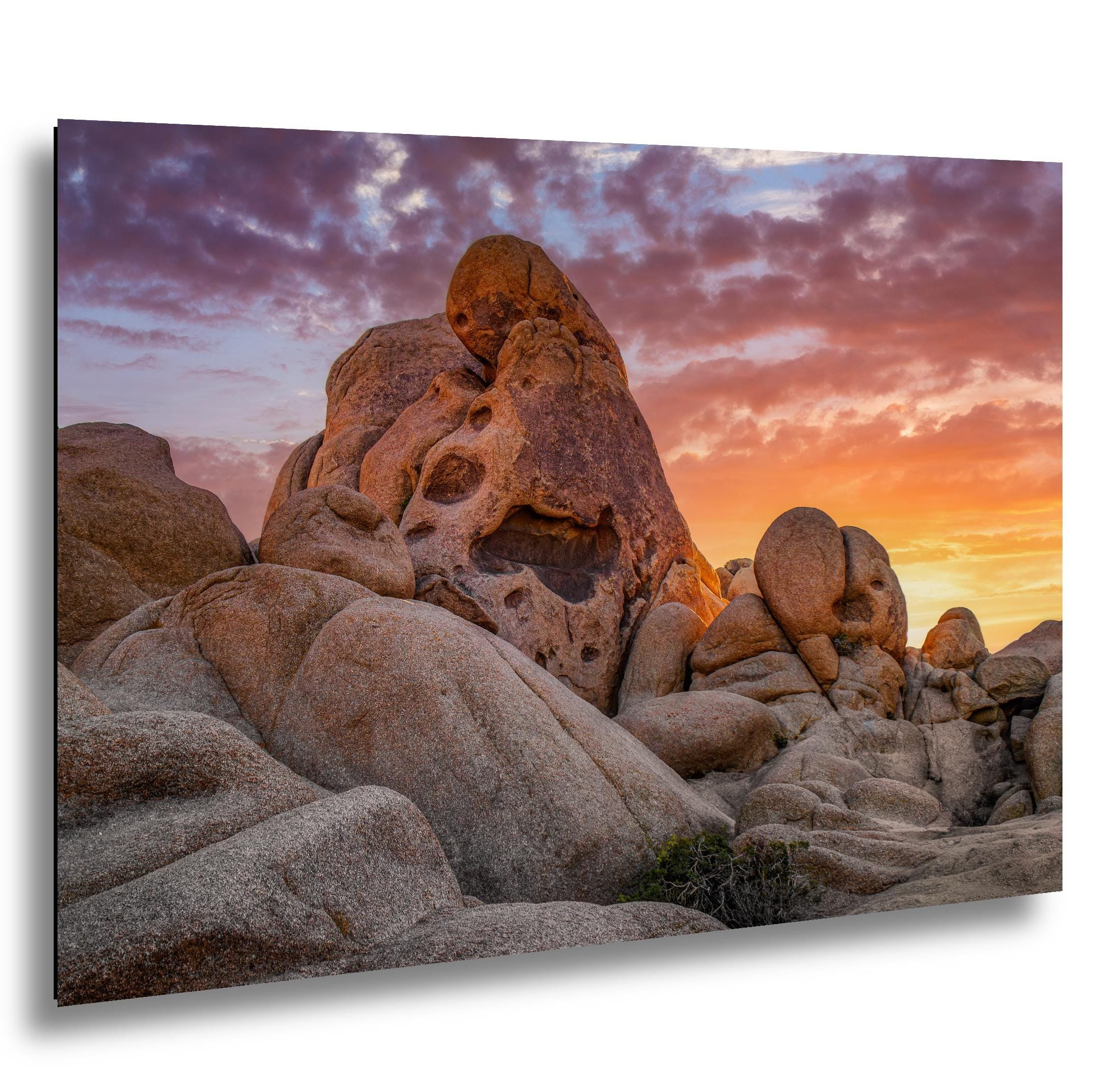 Skull Rock at Sunset, Joshua Tree National Park California Photography Print