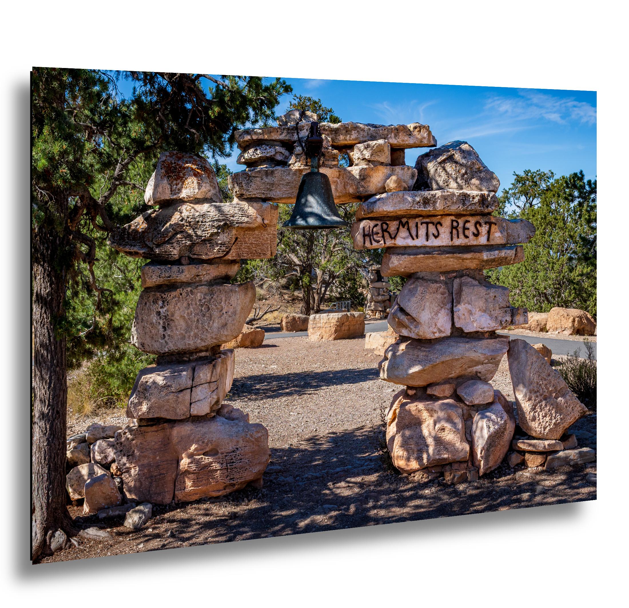 Hermits Rest Stone Entrance Bell at Grand Canyon National Park Arizona Photography Print