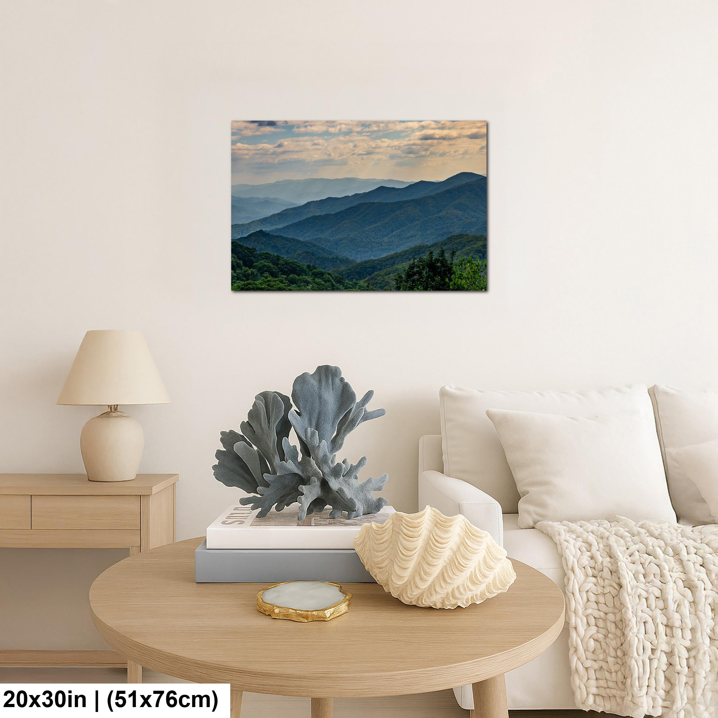 Mountain Waves: Scenic View Great Smoky Mountains Tennessee Photo Wall Art