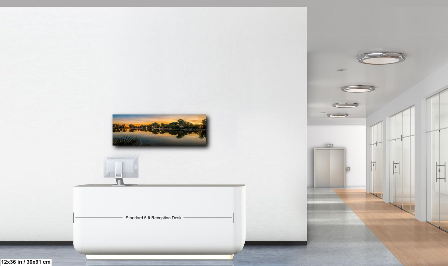 Agua Caliente Park Sunset Palm Oasis Reflection - Tucson Arizona Photography Print