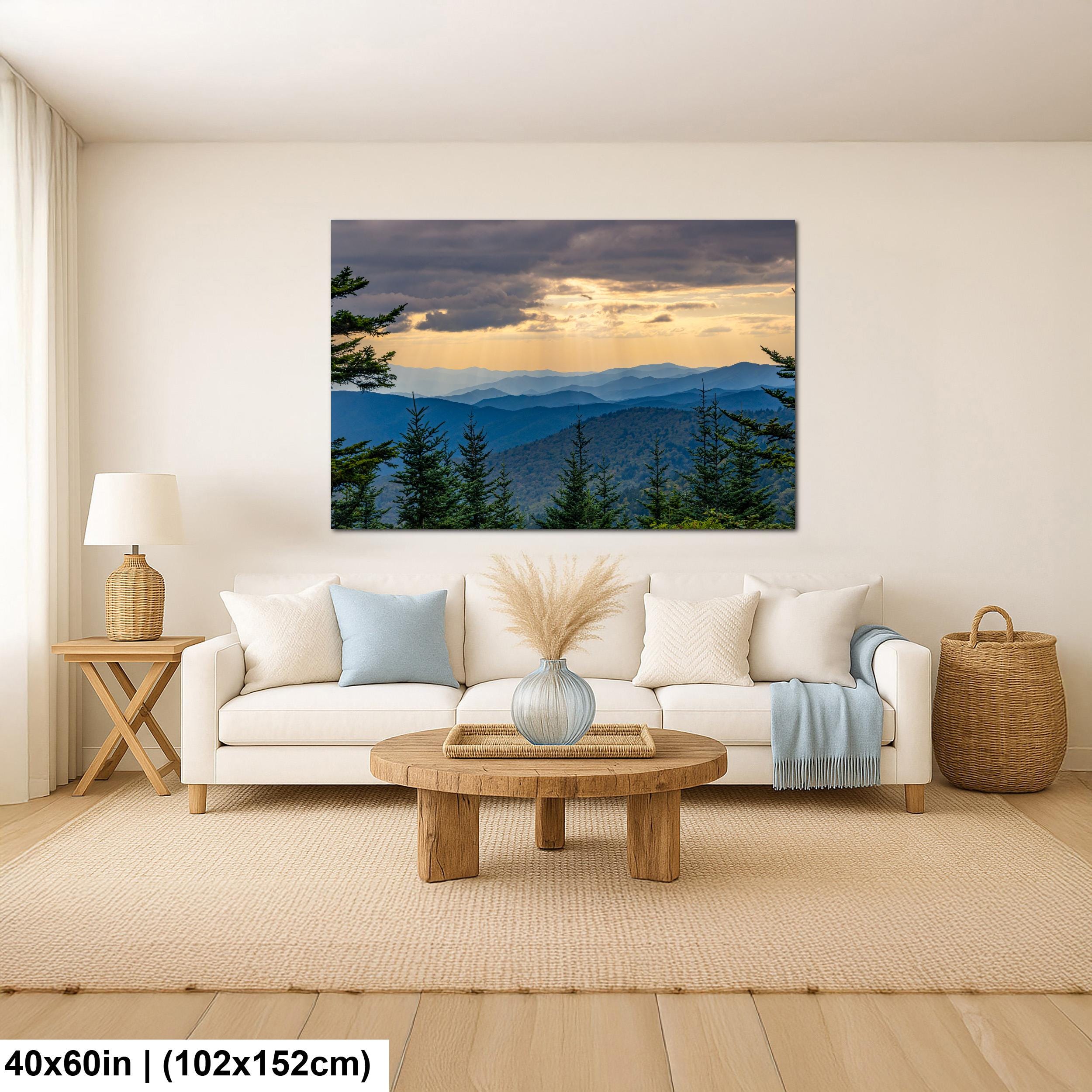 Smoky Horizon: Mountain View Great Smoky Mountains Tennessee Photo Wall Art