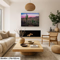 Sonoran Desert Sunset with Saguaros - Catalina State Park Tucson Arizona Photography Print