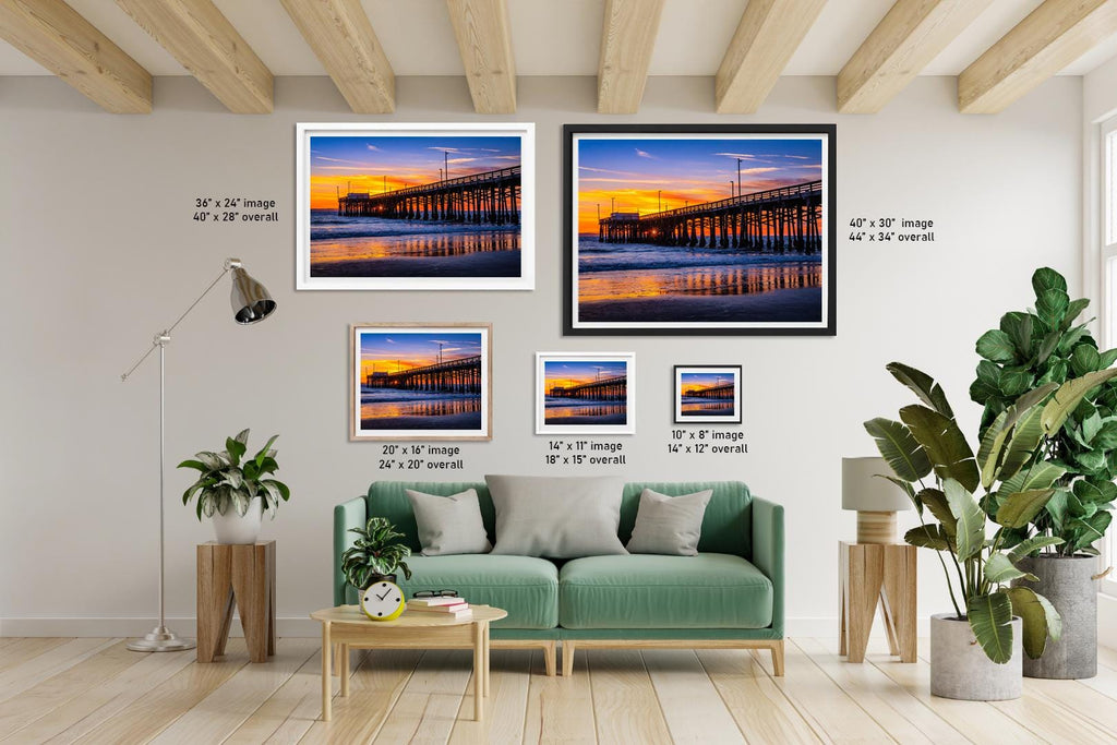 Shoreline Pier: Newport Beach California Ocean Sunset Photography Wall Art