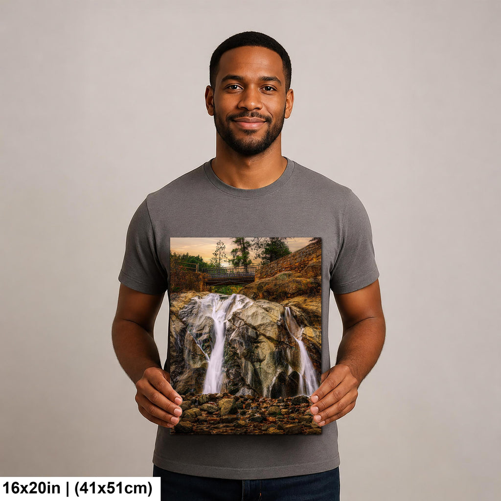 Helen Hunt Falls Evening Photography Print, North Cheyenne Canyon Colorado Springs, Rocky Mountains Waterfall Wall Art