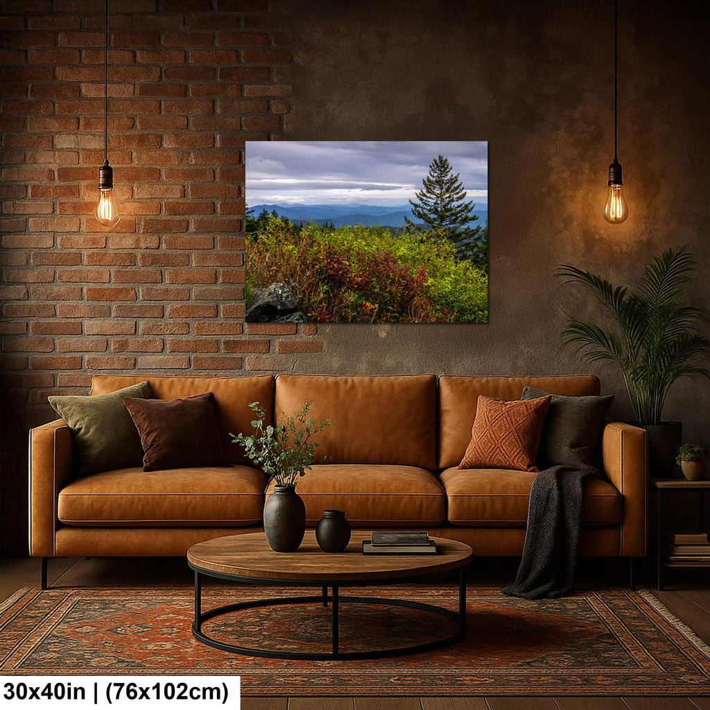 Autumn's Edge: Great Smoky Mountains Tennessee Nature Photography Wall Art