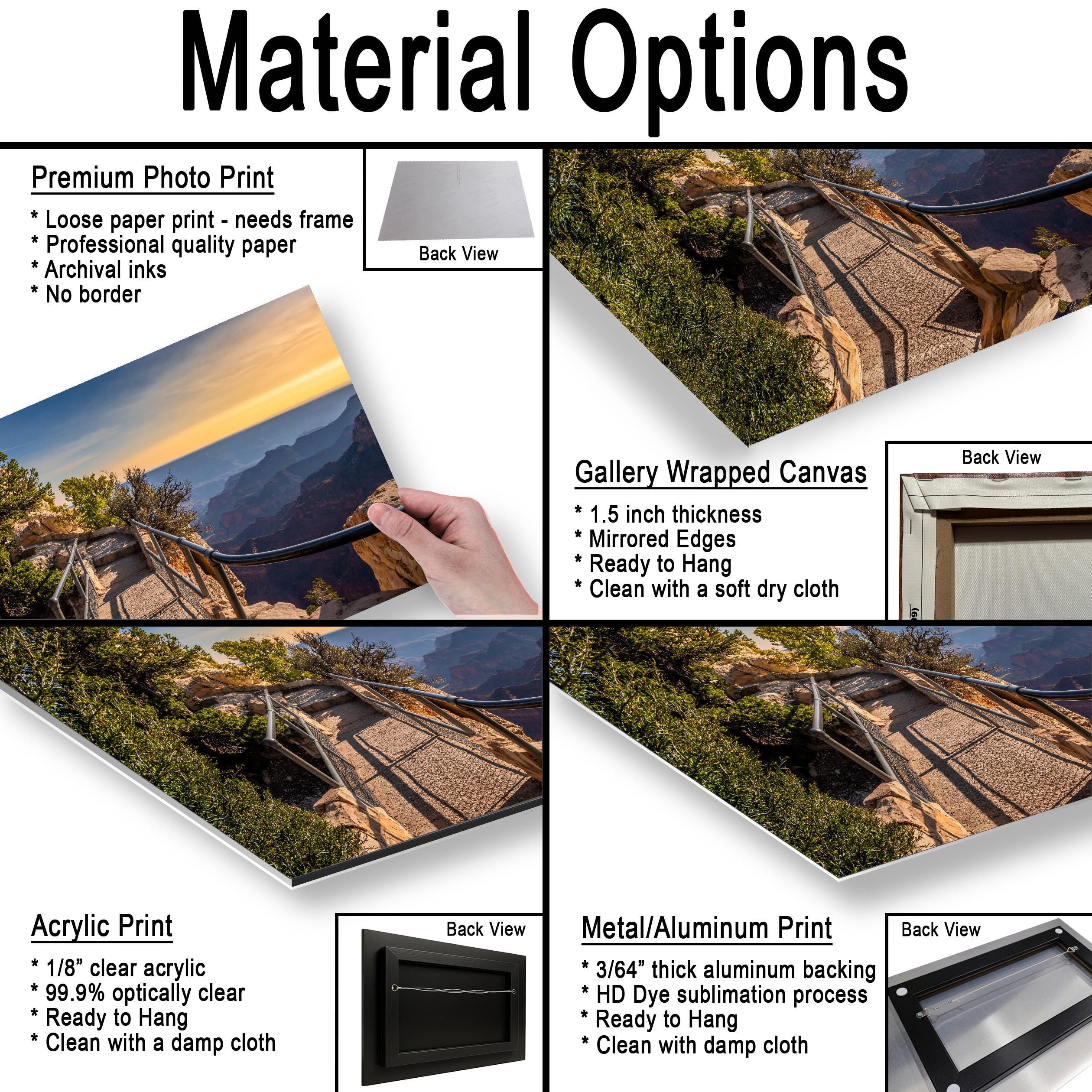 Grand Canyon North Rim Trail Overlook Sunset Arizona Photography Wall Art