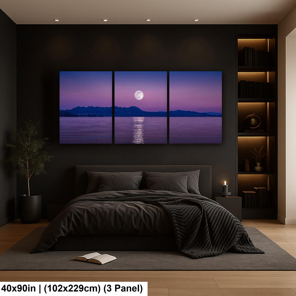 Moonlit Waters: Lake Elsinore California Supermoon Photography Wall Art