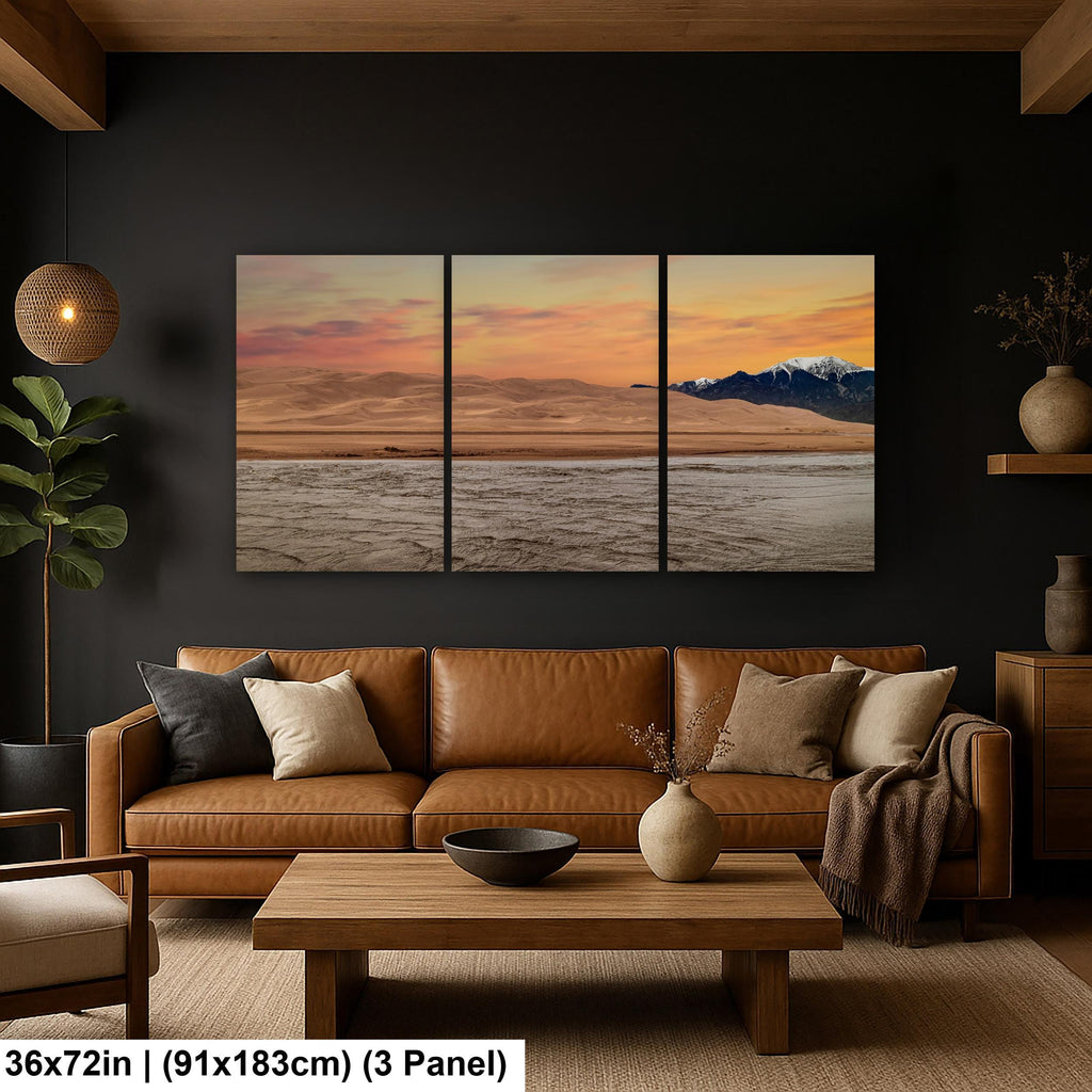 Medano Creek: Great Sand Dunes National Park Colorado Sunset Photo Wall Art