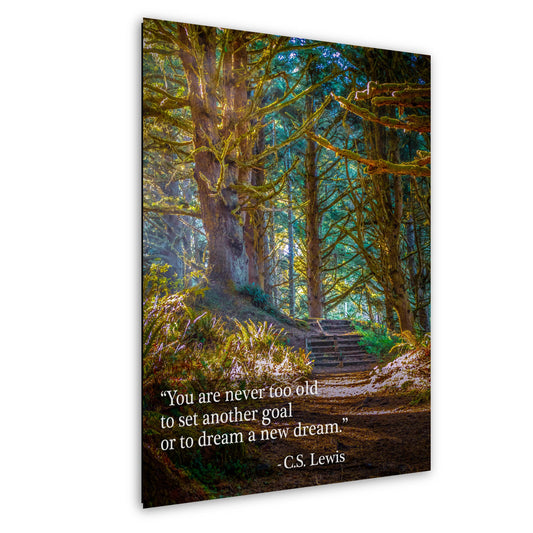 C.S. Lewis Wall Art – Inspirational Quote Print | Forest Path Photography Decor
