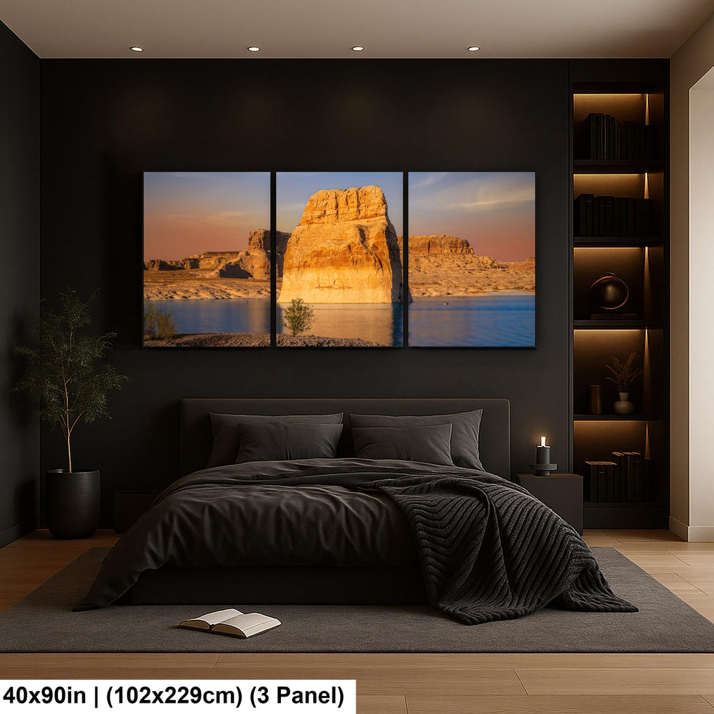 Lone Rock at Lake Powell Page Arizona Desert Landscape Photography Print