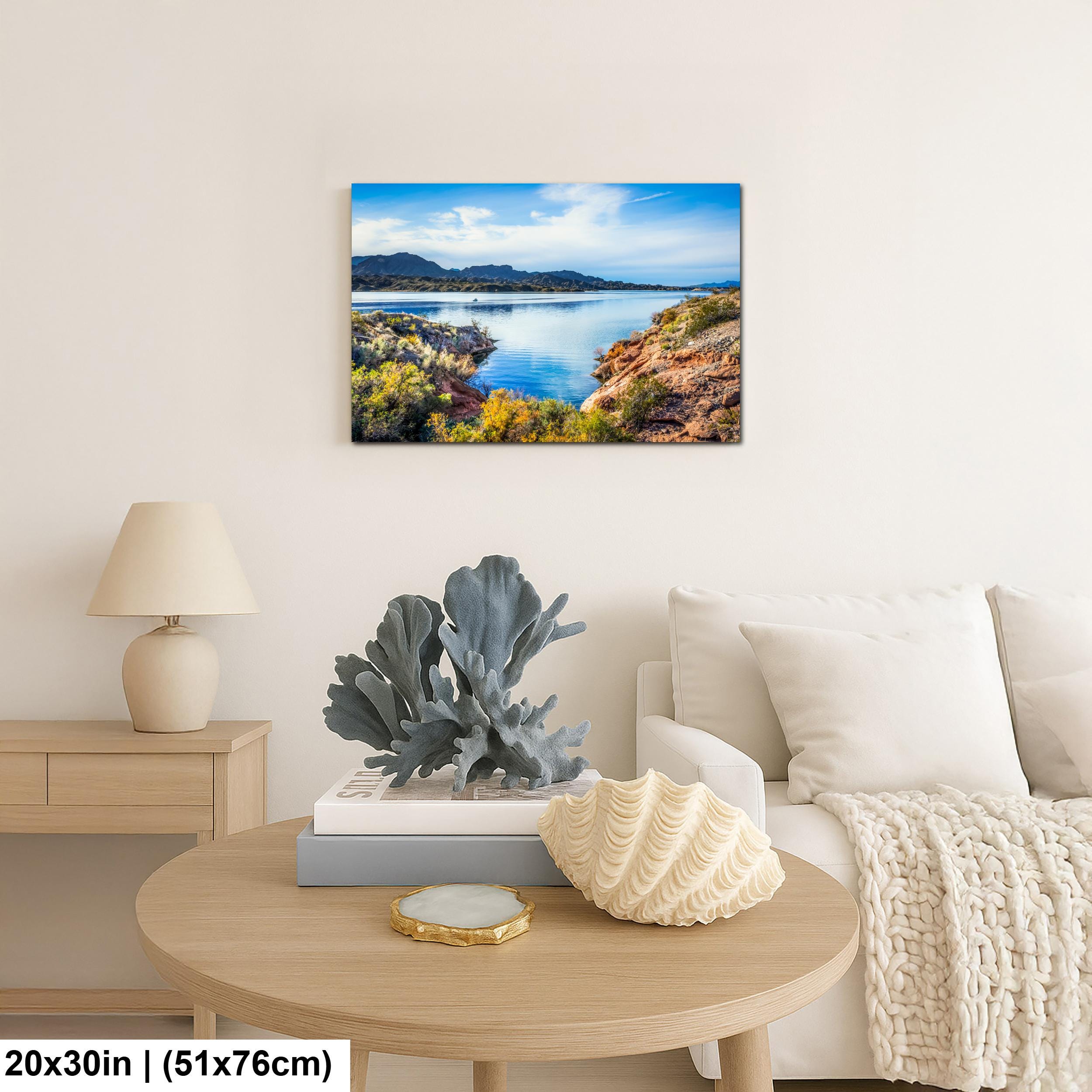 Lake Mead Desert Landscape with Mountain Views Nevada Arizona Border Photography Print
