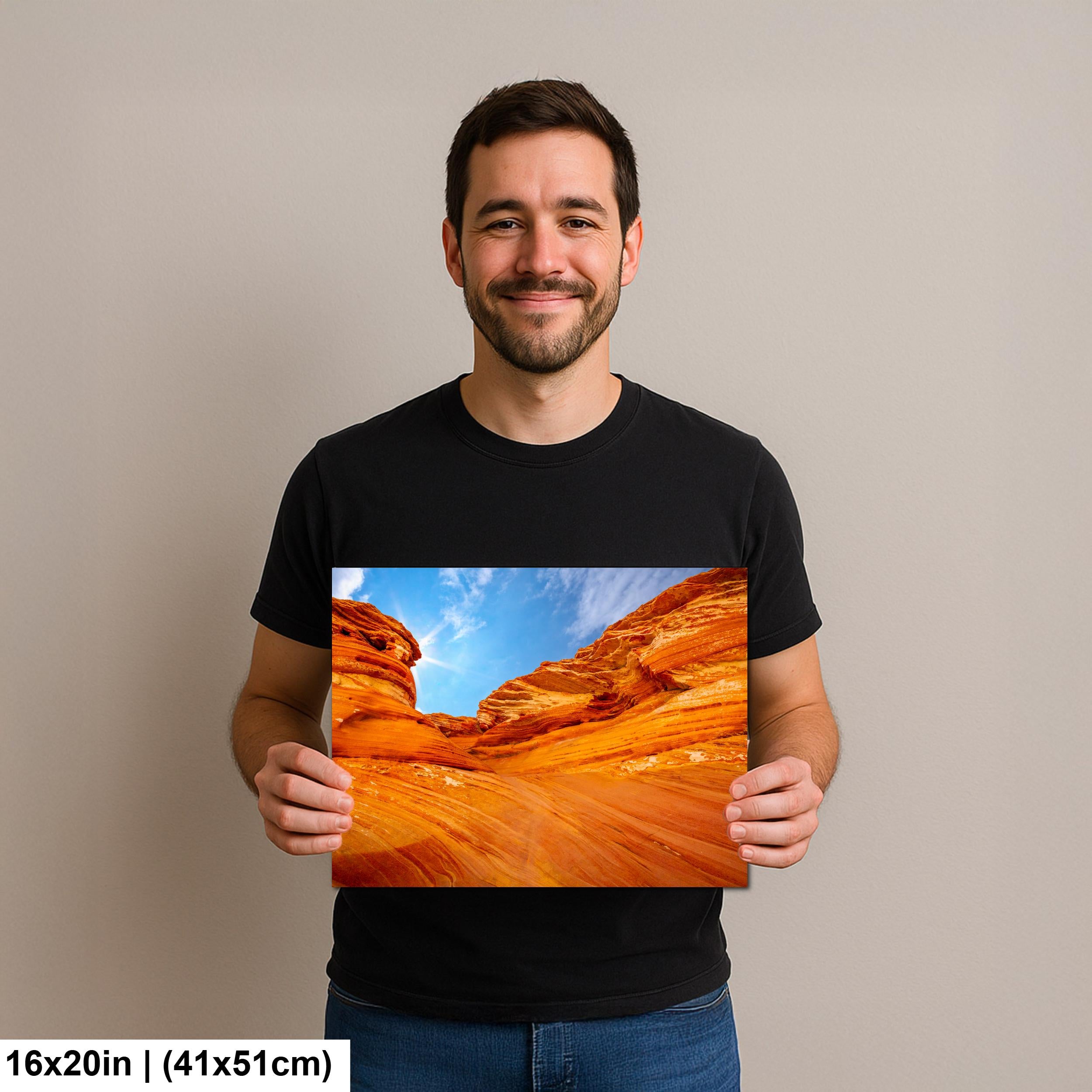 Northern Arizona Swirling Red Sandstone Formations Photography Print, Southwest Desert Wall Art