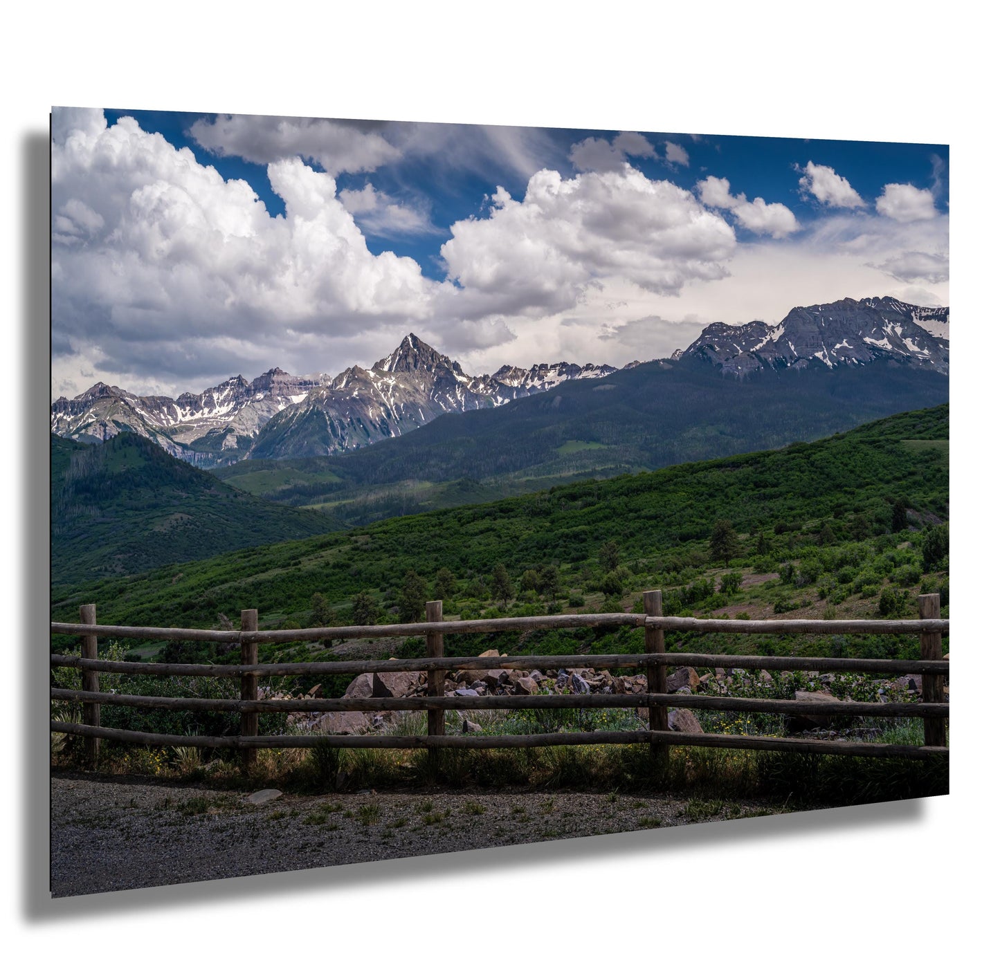Colorado’s Million Dollar Highway Overlooking San Juan Rocky Mountains View Wall Art Print Alpine Peaks Aluminum/Acrylic/Metal/Canvas
