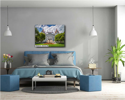 Empire State Majesty: The New York State Capitol in Albany Print Wall Art Architectural Skyline Photography Aluminum/Acrylic/Metal/Canvas