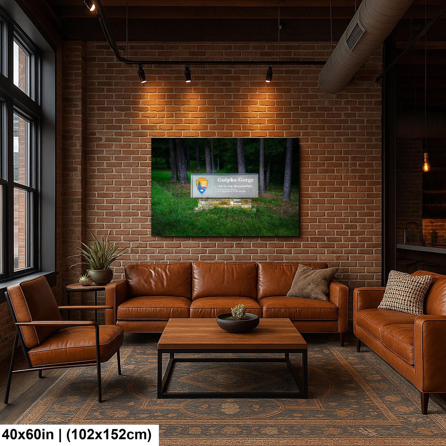 Gulpha Gorge Sign at Hot Springs National Park Arkansas Photography Wall Art Print