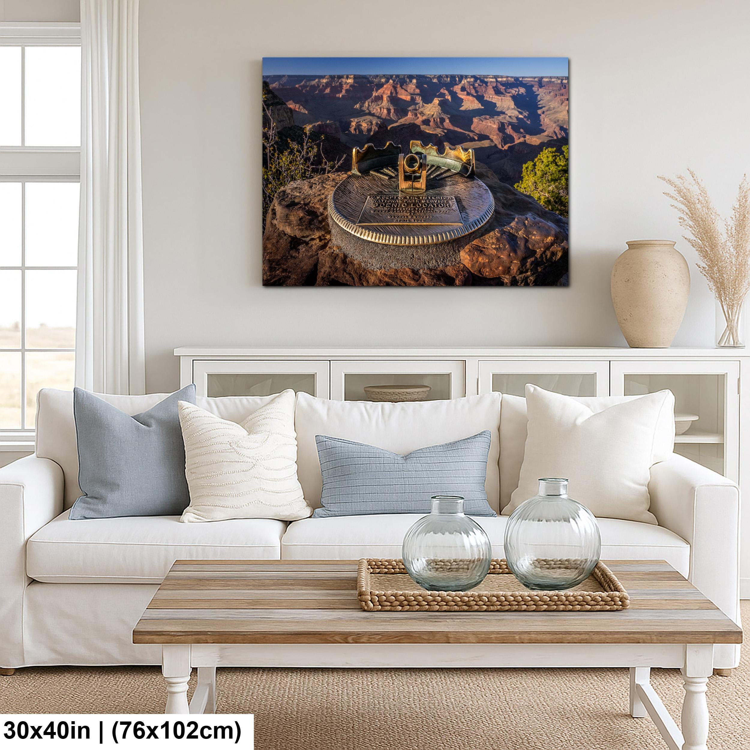 Grand Canyon Scenic Locator Print – National Park Arizona Photography Wall Art