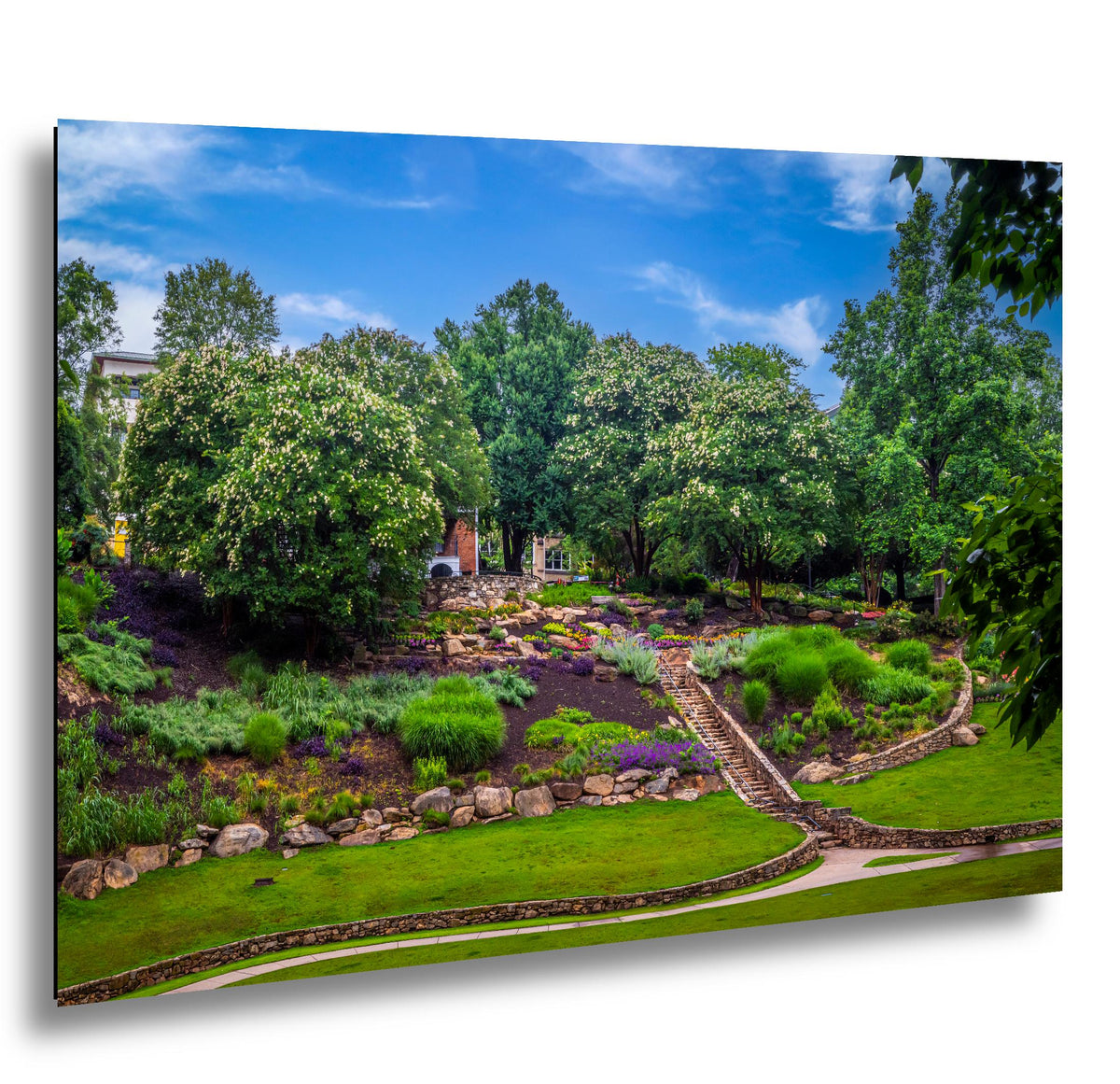 Terraced Gardens: Falls Park Greenville SC Landscape Photography Wall Art