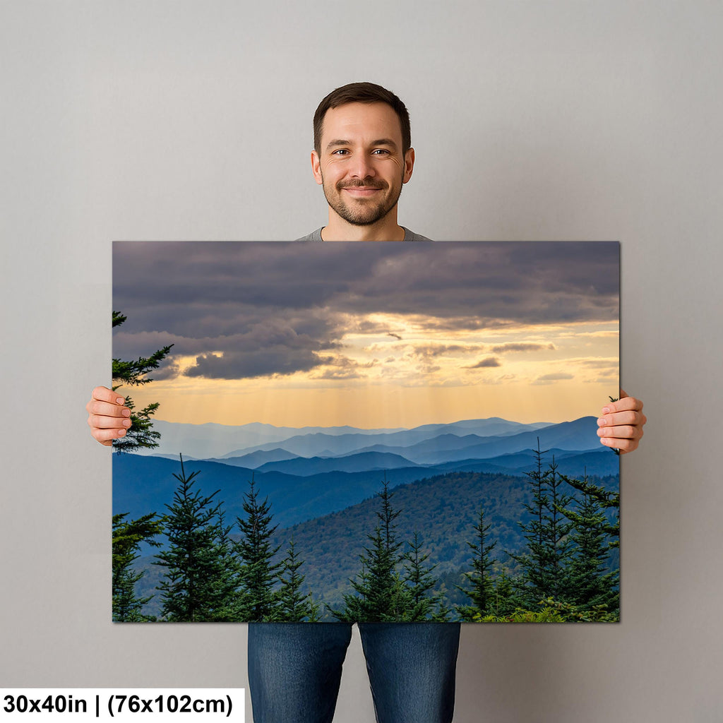 Smoky Horizon: Mountain View Great Smoky Mountains Tennessee Photo Wall Art