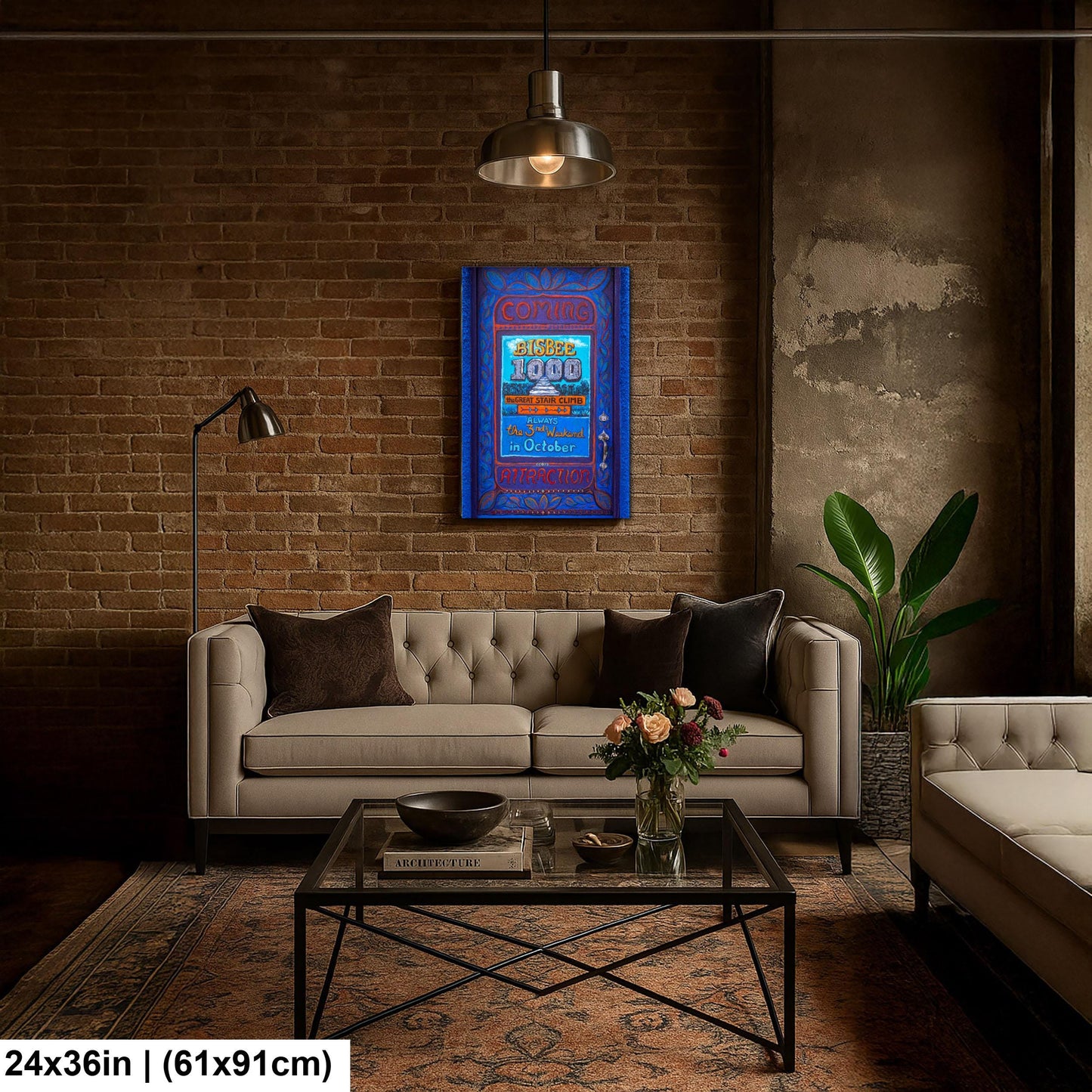 Bisbee Arizona Door Mural Colorful Stair Climb Photography Wall Art