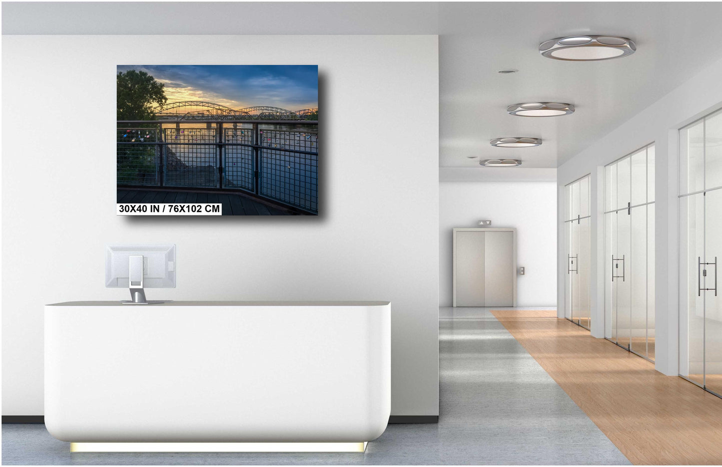 Kansas City Bridge Riverfront Locks of Love Photography Wall Art