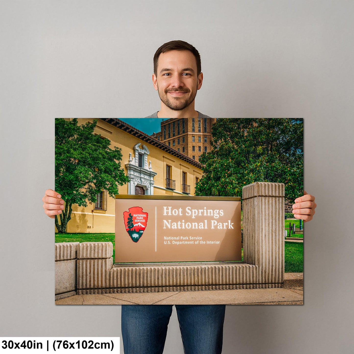 Hot Springs National Park Sign Photo Print, Arkansas Wall Art