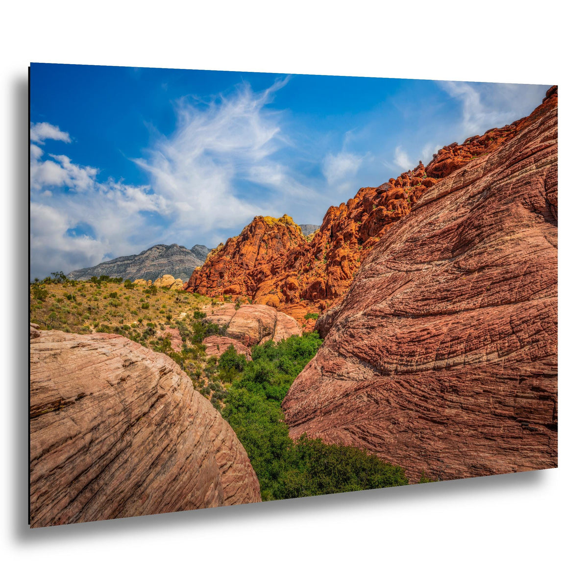Sandstone Ridges: Red Rock Canyon Las Vegas Nevada Photography Wall Art