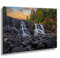 Gooseberry Falls Watercolor Style: Minnesota State Park Photography Wall Art