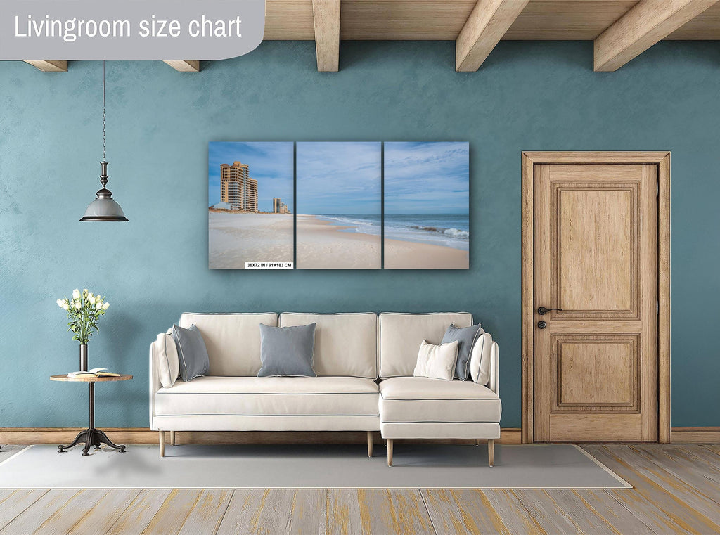 Quiet Perdido Key Beach with Lone Towers Florida Panhandle Winter Print Wall Art Photography Aluminum/Acrylic/Metal/Canvas Travel Decor
