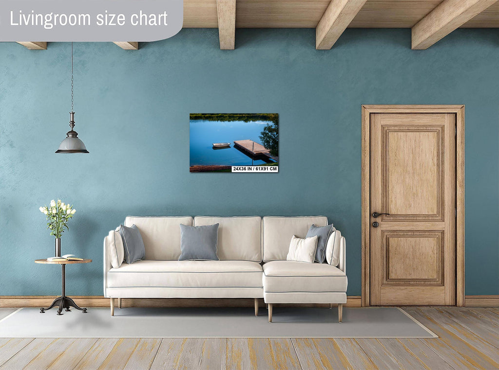 Oregon Lake Rowboat Print: Calm Water Reflection, Pacific Northwest Art