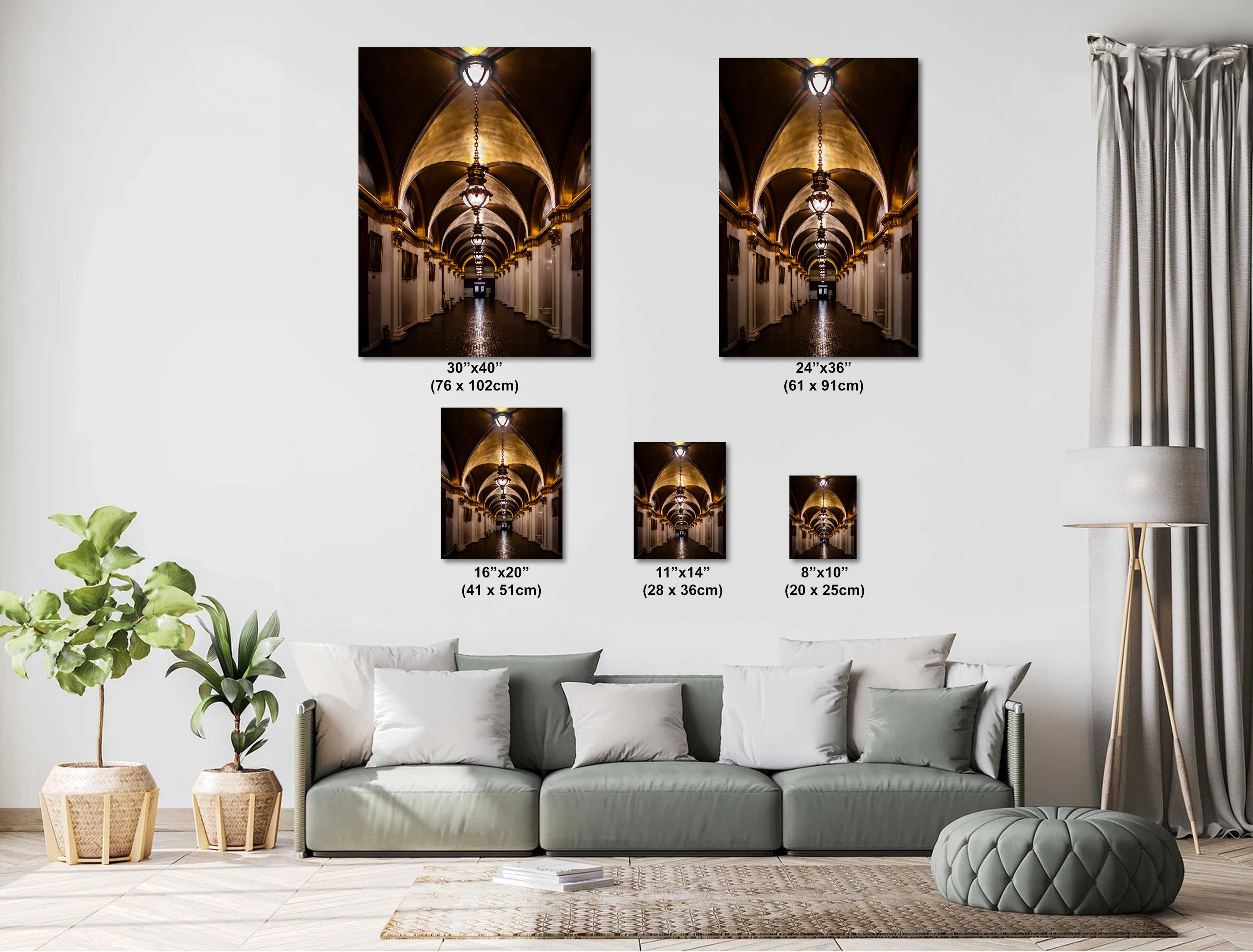 Pennsylvania Capitol Hallway Print: Harrisburg Landmark Photography