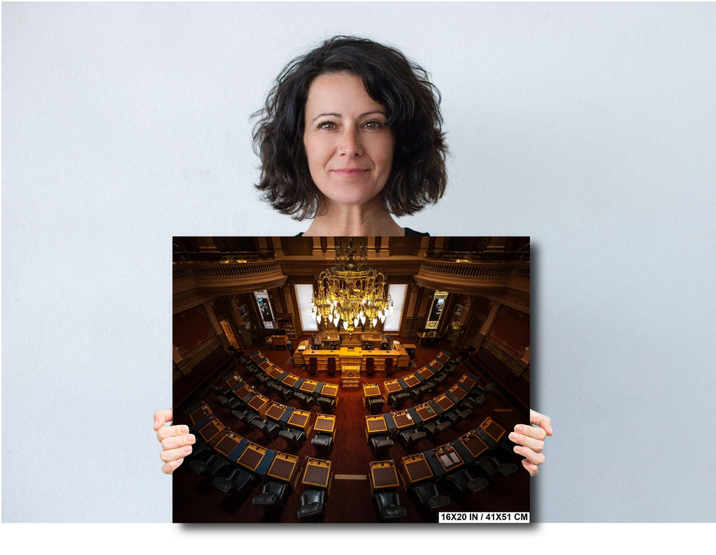 Colorado State Capitol Senate Chamber Print: Denver Legislative Interior Wall Art