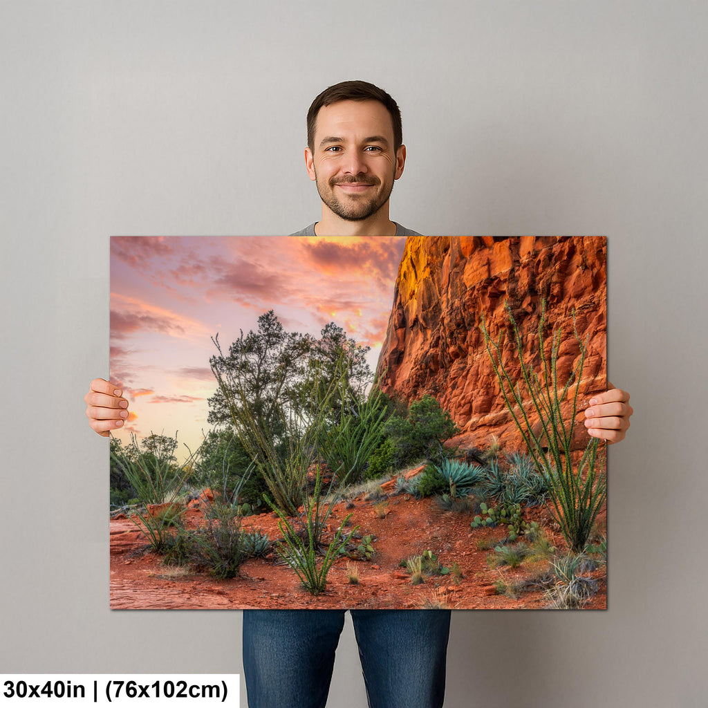 Red Rock Sunset Near Jerome Arizona Photography Print, Desert Landscape Wall Art, Southwestern Decor, Sedona Area Nature