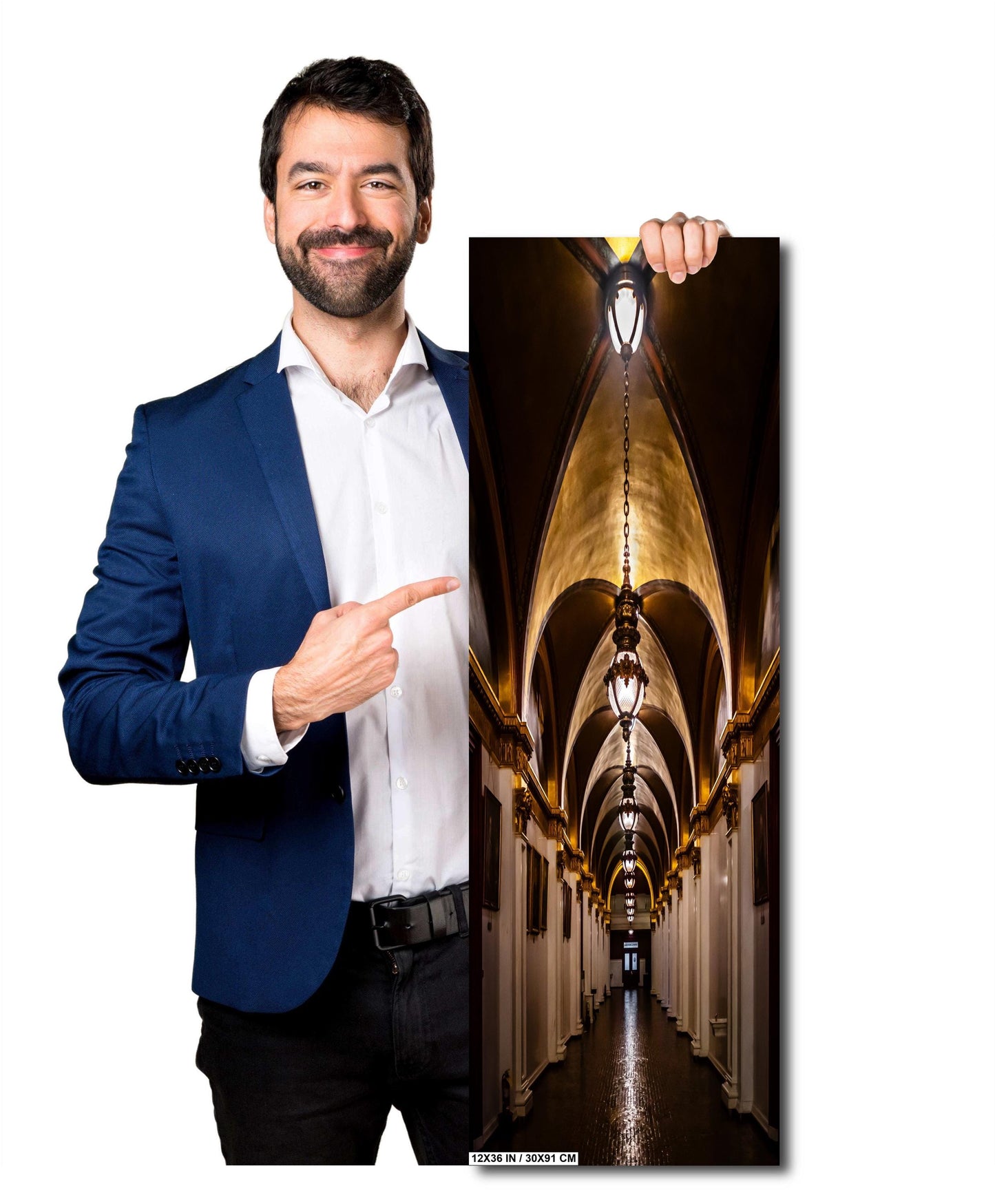 Pennsylvania State Capitol Hallway: Historic Building Wall Art Print Downtown Harrisburg Landmark Photography Aluminum/Acrylic/Metal/Canvas