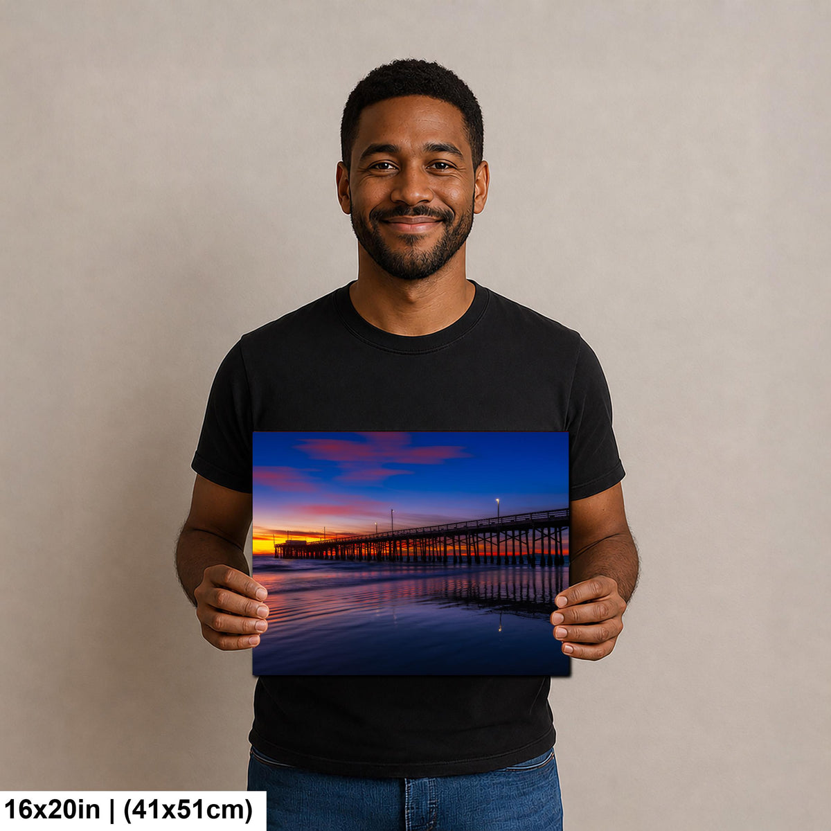 Twilight Reflections: Newport Beach Pier California Photography Wall Art