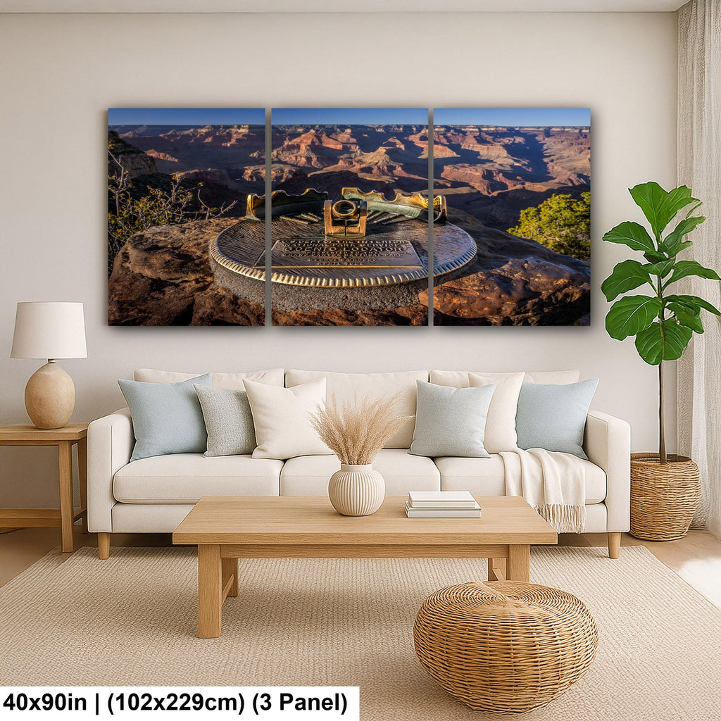 Grand Canyon Scenic Locator Print – National Park Arizona Photography Wall Art
