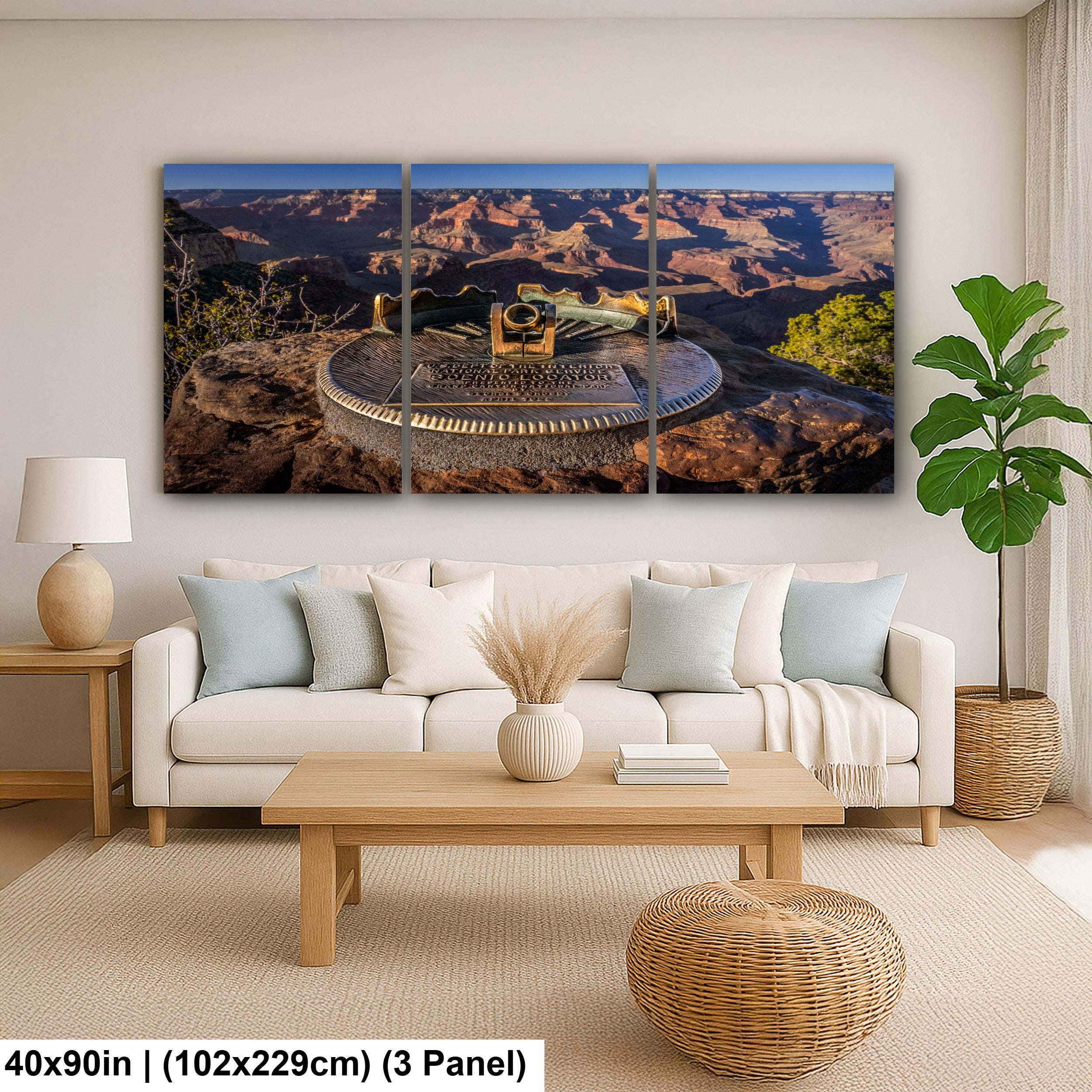 Grand Canyon Scenic Locator Print – National Park Arizona Photography Wall Art