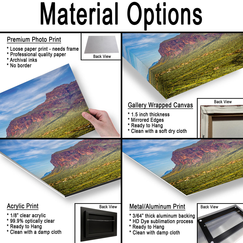 Superstition Mountains Landscape, Apache Junction Arizona, Photography Print Wall Art