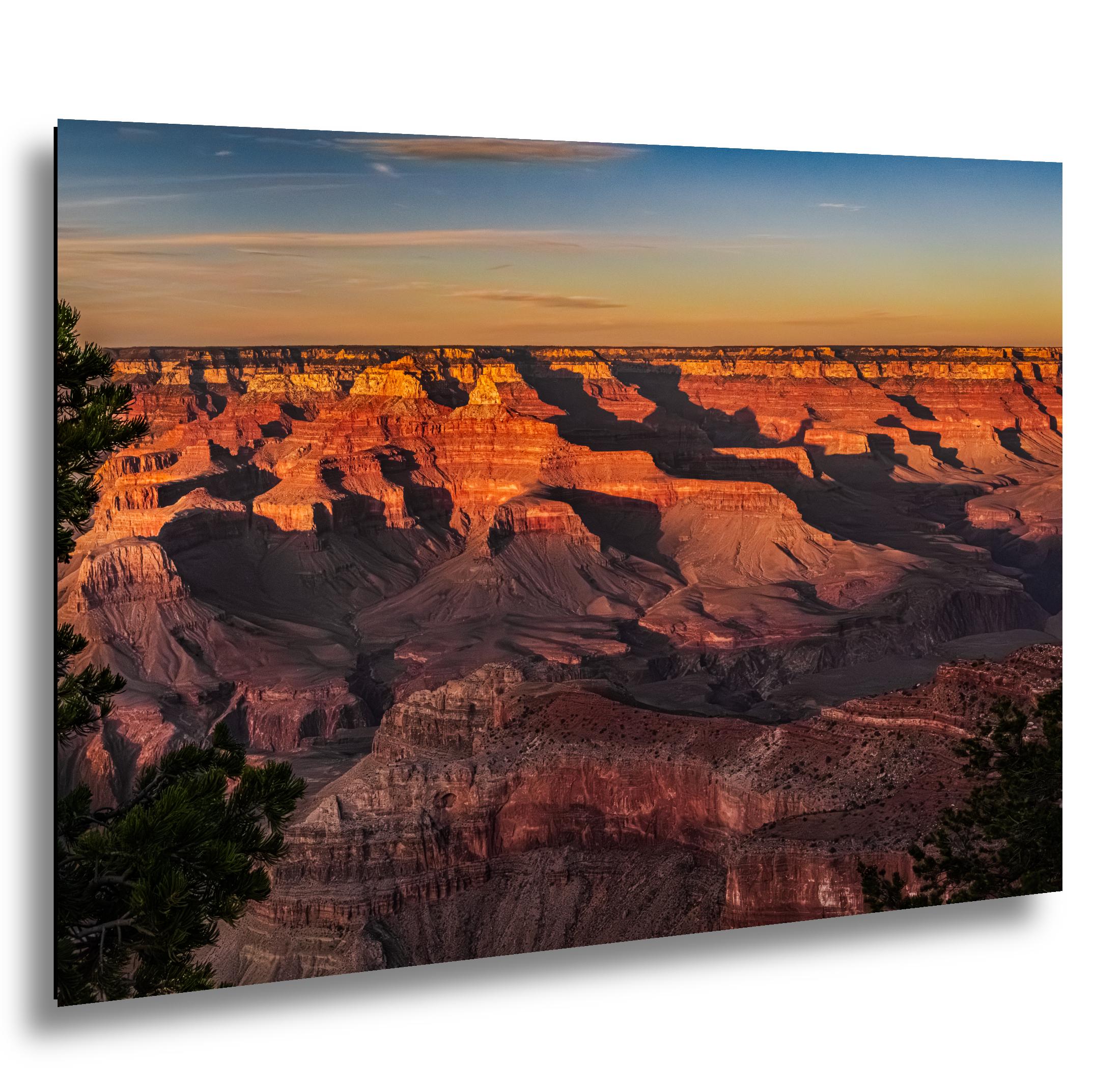Grand Canyon Sunset, Arizona Canyon Wall Art, Layered Red Cliffs Landscape Photography Print