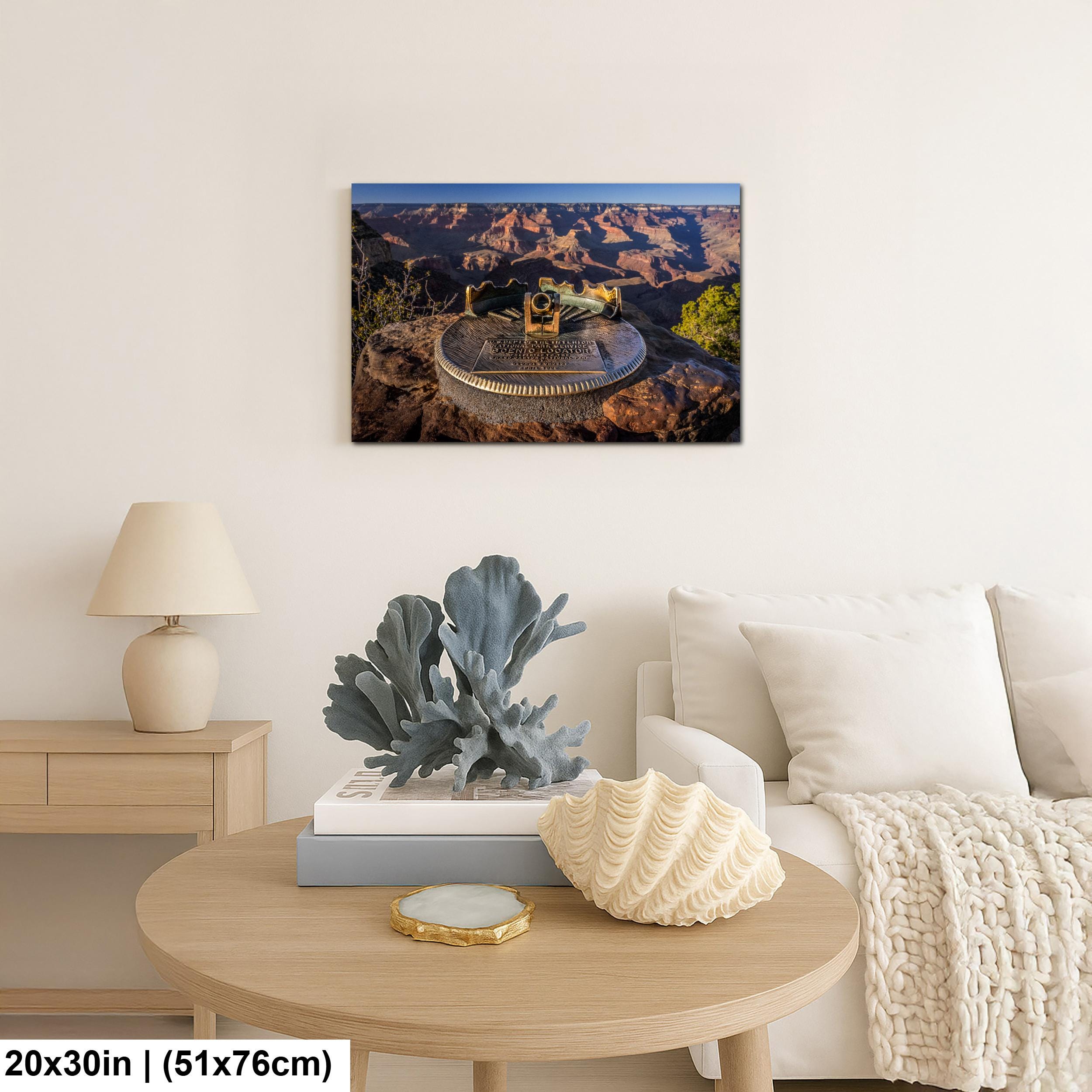 Grand Canyon Scenic Locator Print – National Park Arizona Photography Wall Art