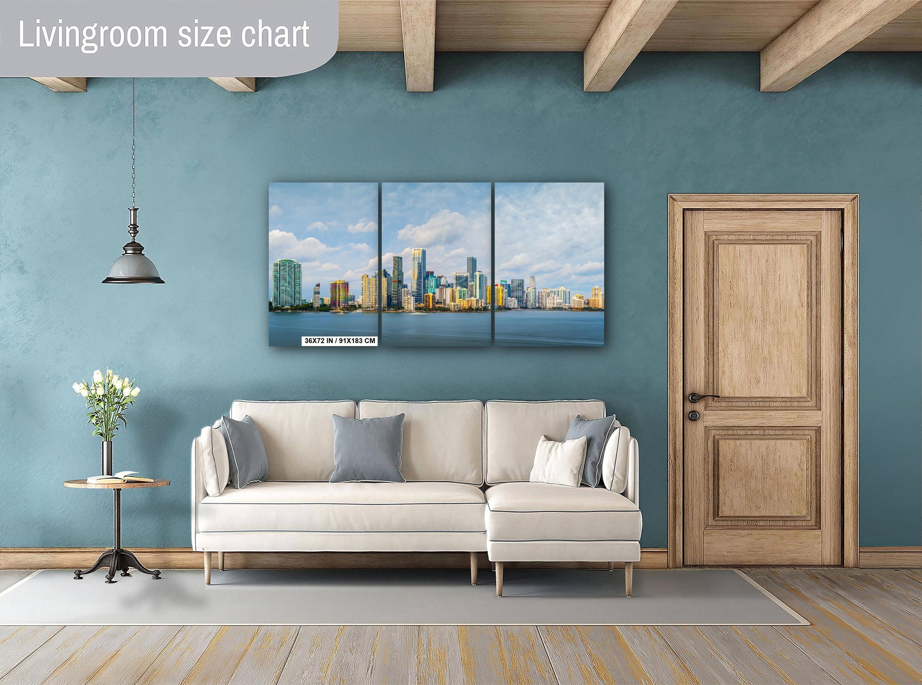 Miami Skyline Metal Print - Panoramic Wall Art With Biscayne Bay Coastal View