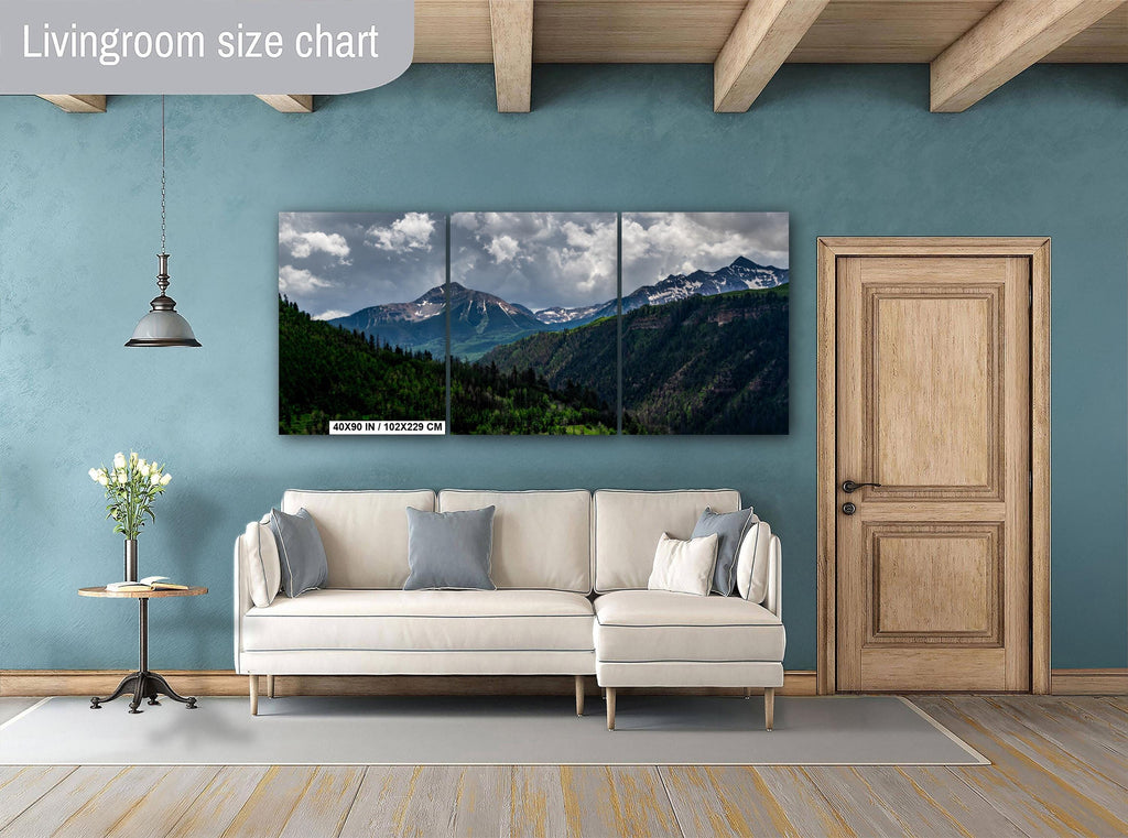 Telluride Colorado Print, San Juan Mountains Panorama, Stormy Landscape