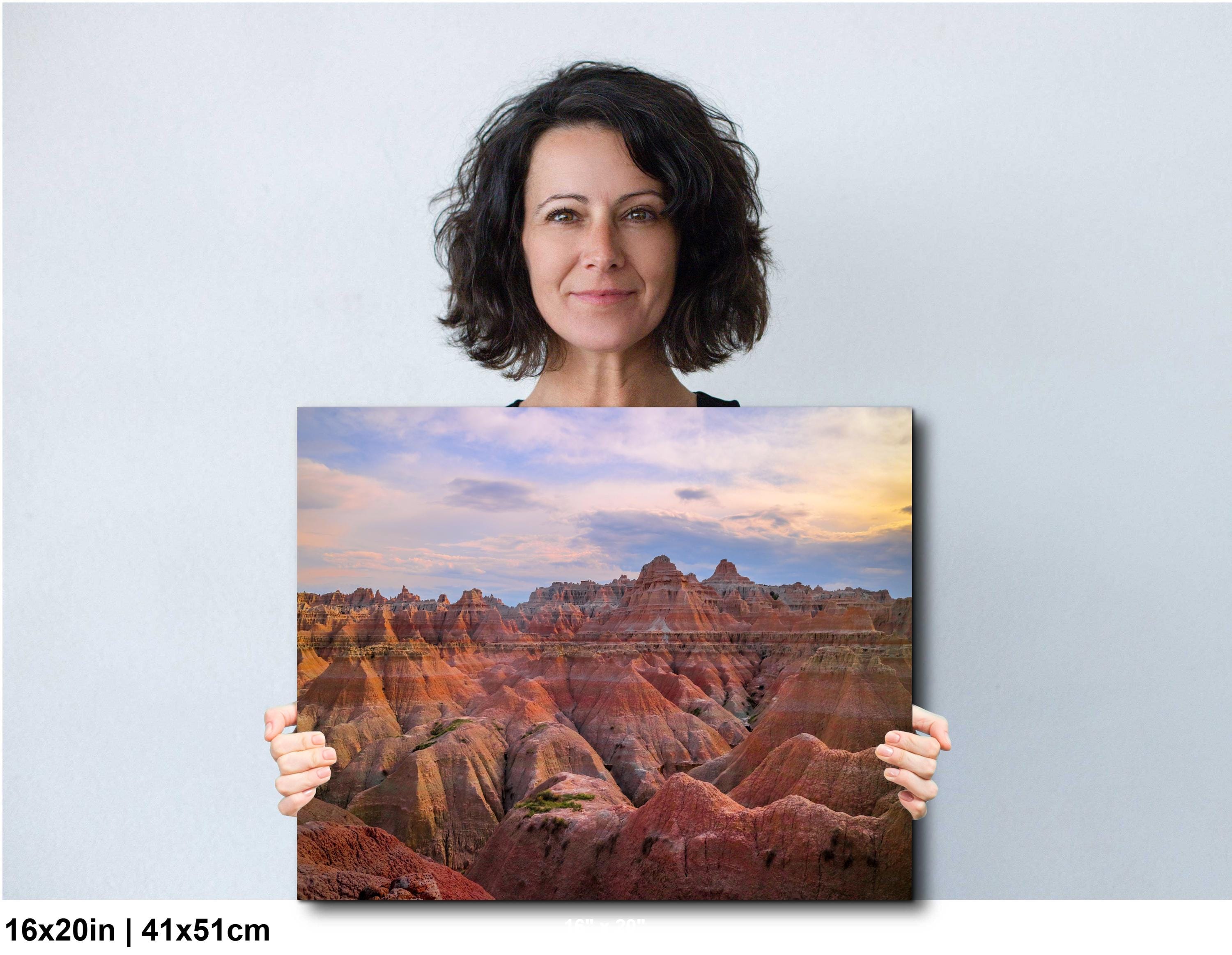 Badlands National Park Majestic Rock Formations, South Dakota Sunset Photography Wall Art